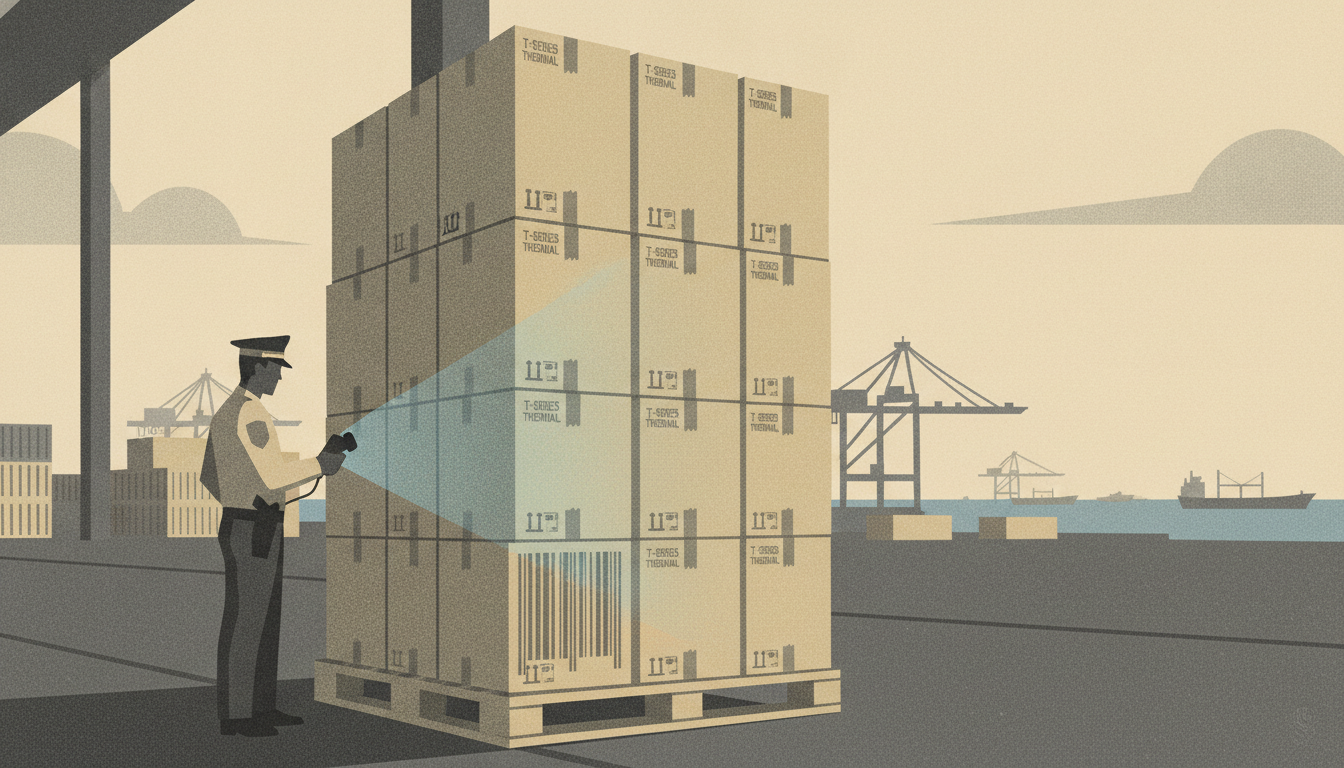 Pallet of Chinese‑made drones awaiting customs inspection at the Port of Los Angeles